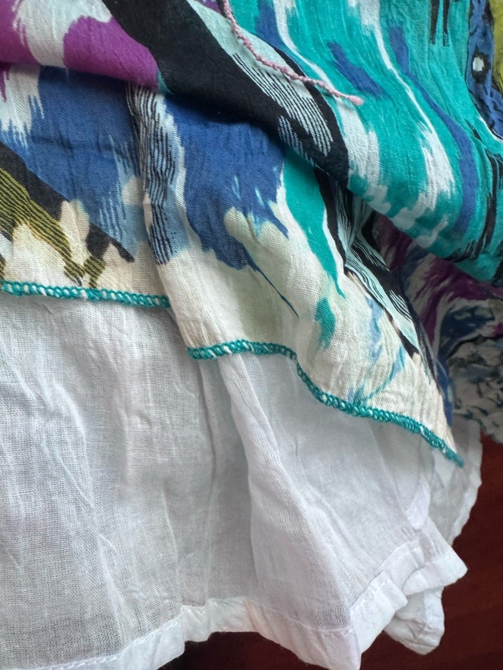 RAGA Multicolor Maxi Skirt in Teal, Blue & Purple NWOT - Picture 7 of 9